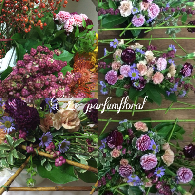 枠組みの花 花の香りにつつまれて 岐阜各務原 フラワーアレンジメント教室 おしゃれ仏花の ル パルファンフローラル